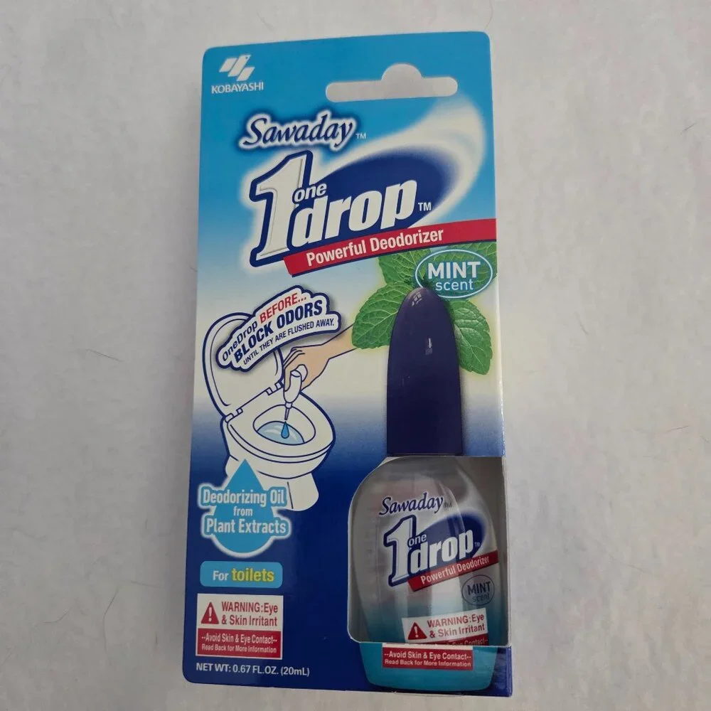 One-Drop Powerful Toilet Odor Eliminator Mint Scent 0.67 fl oz - NIB